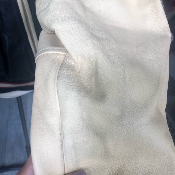 Disney 2000 Millennium Leather Varsity Bomber Jacket Mickey Mouse Sz L Rare - Picture 12 of 16